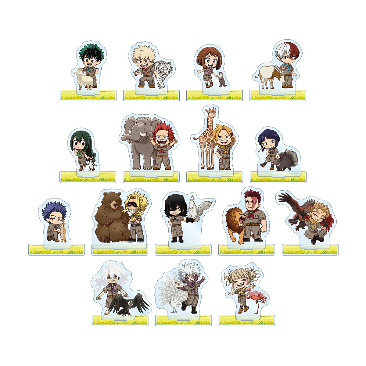 TVアニメ『僕のヒーローアカデミア』トレーディング ちびキャラ 動物とのふれあいver. アクリルスタンド(BOX＝16個)