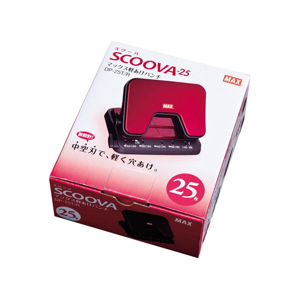 軽あけパンチSCOOVA　レッド 事務小物 （文具(Stationary)） book-19736599 楽天ブックス サンプル画像2