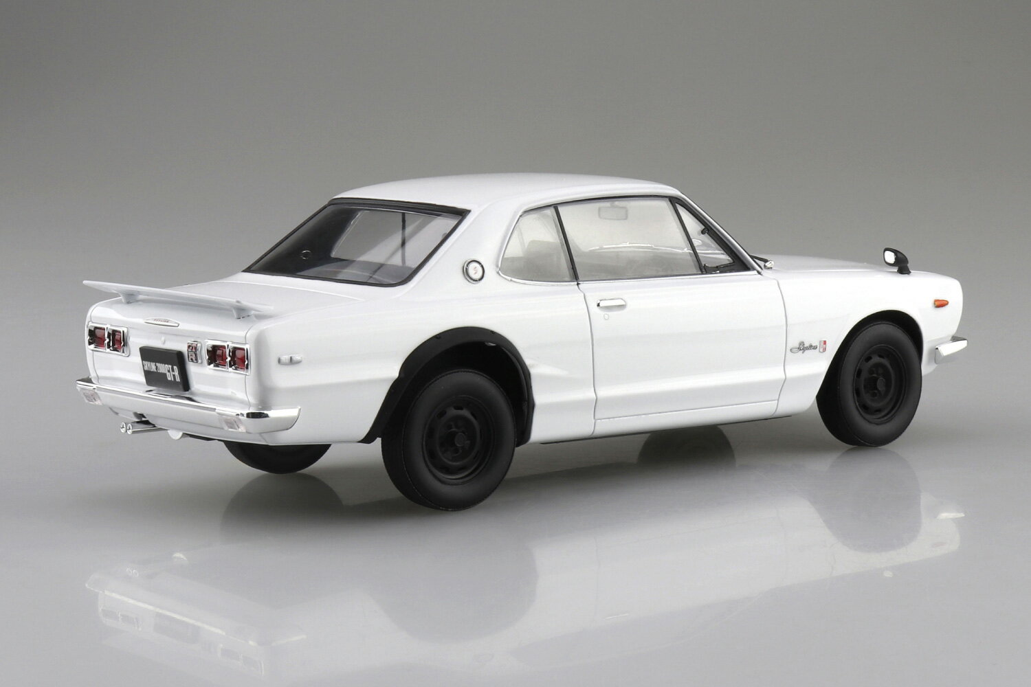 楽プラ スナップカー 1/24 KPGC10 スカイラインHT 2000GT-R 1971 ホワイト 【No.01-WH】 (プラモデル) 2