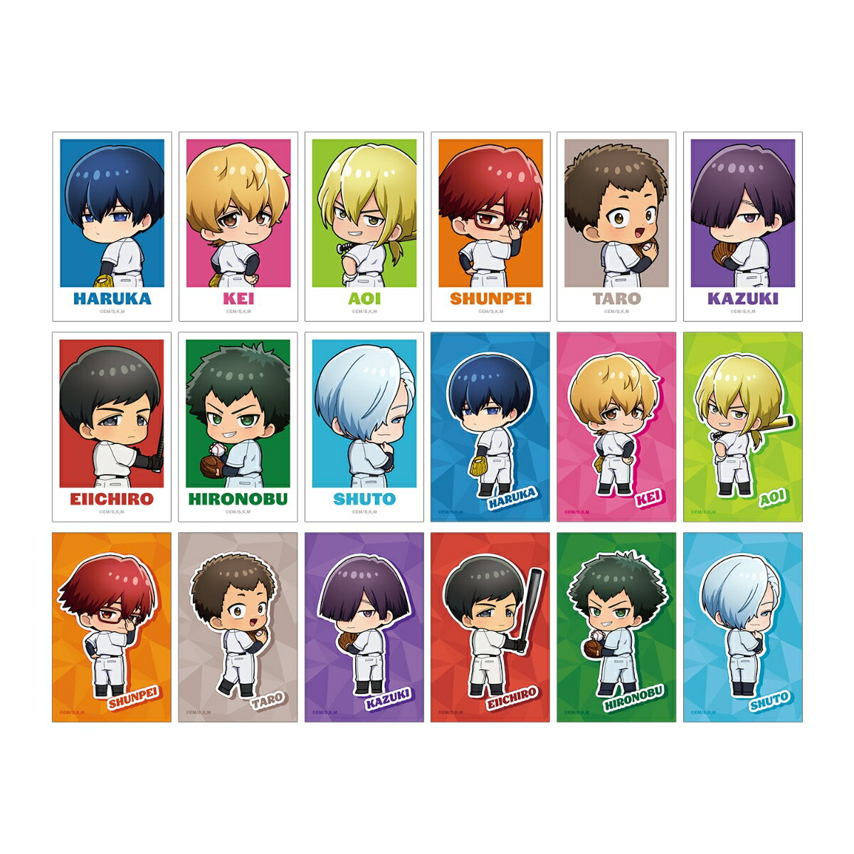 TVアニメ「忘却バッテリー」トレーディング ちびキャラ 振り向きver. イラストカード(BOX＝18入)