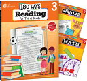 180 Days of Reading, Writing and Math Grade 3: 3-Book Set 180 DAYS OF READING WRITIN-3CY （180 Days of Practice） Multiple Authors