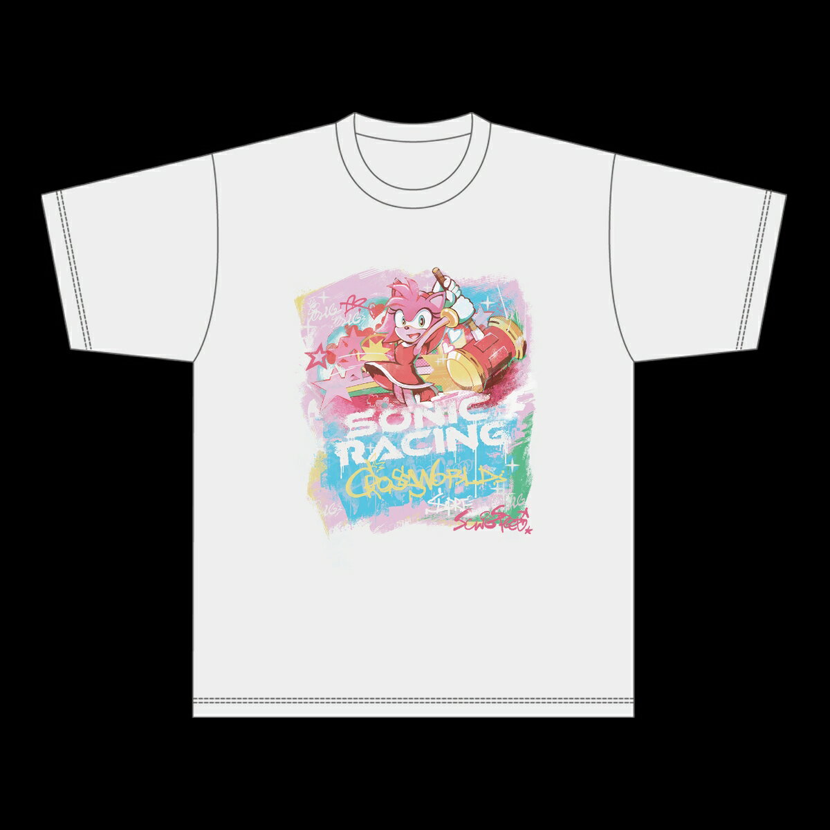 『ソニックレーシングクロスワールド』ストリートアート風Tシャツ エミー XLサイズ