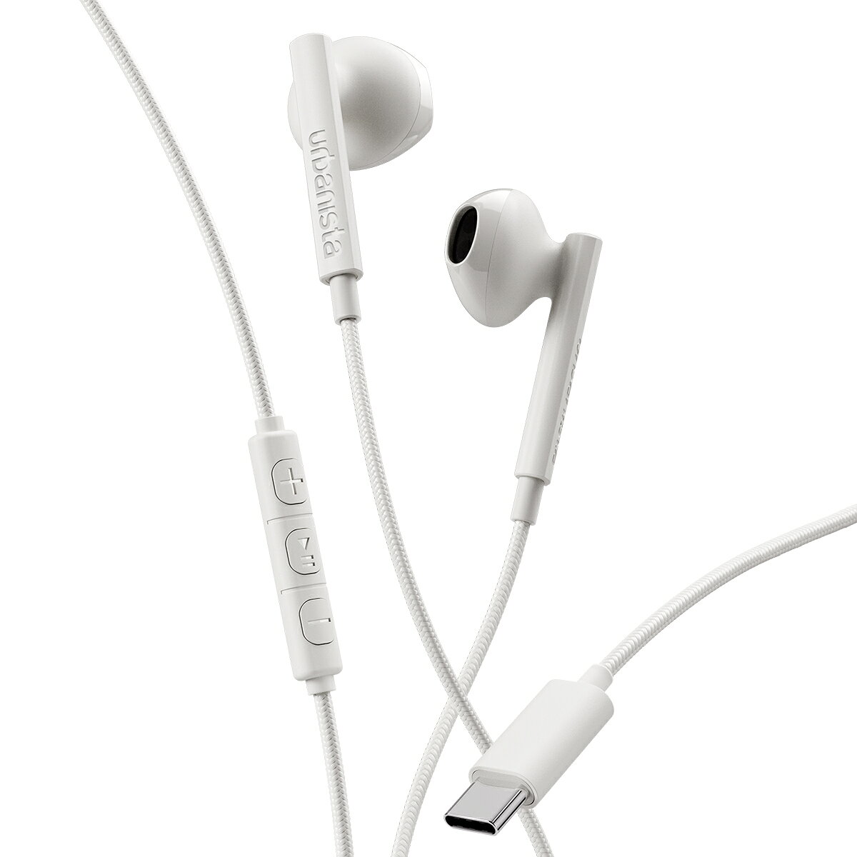 USB Type-C?端子対応で、iPhoneやiPad、Android、PCなど幅広い機器に接続可能。
豊かでバランスの取れたサウンドをお楽しみいただけます。
3ボタンリモコンで、再生・停止や音量調整、通話操作が手元で簡単に行えます。
内蔵マイクによりクリアで途切れにくい通話を実現し、ハンズフリー通話やWeb会議にも便利です。
モダンなデザインと快適な装着感を兼ね備え、日常使いからビジネスシーンまで幅広く活躍。
快適さ・高音質・使いやすさを兼ね備えた有線イヤホンです。

特徴
■北欧ライフスタイルオーディオブランドurbanista（アーバニスタ）のスタイリッシュなデザインのUSB Type-C 有線イヤホン
■リモコン搭載。音楽の再生・停止や音量調整、通話応答を手元で簡単操作
■周囲の音もバランスよく拾える全指向性マイク搭載。ハンズフリー通話やWeb会議に便利
■絡まりにくいファブリックケーブル
■周囲の音も聞こえやすく圧迫感のないインナーイヤー型
■有線イヤホンなので充電不要。いつでも使えて長時間使用でもバッテリー切れの心配がありません
■音の遅延が少なくゲームや動画に最適
■接続が簡単（挿すだけですぐ使える）
■北欧のセンスが光る豊富なカラバリ
■プラスチックフリーかつFSC認証紙を使用した、環境にやさしい紙パッケージ

仕様
・接続端子：USB Type-C
・ドライバーサイズ：14.2 mm
・ドライバータイプ：ダイナミック型
・ドライバー感度：108±3 dB SPL／mW（@1 kHz）
・ドライバーインピーダンス：32±15％ Ω
・再生周波数帯域：20〜20,000 Hz
・マイクタイプ：全指向性
・マイク周波数帯域：100〜20,000 Hz
・ケーブル長：1.2 m
・重量：15.3 g

付属品
・クイックスタートガイド（安全性および適合性に関する情報
/保証書）