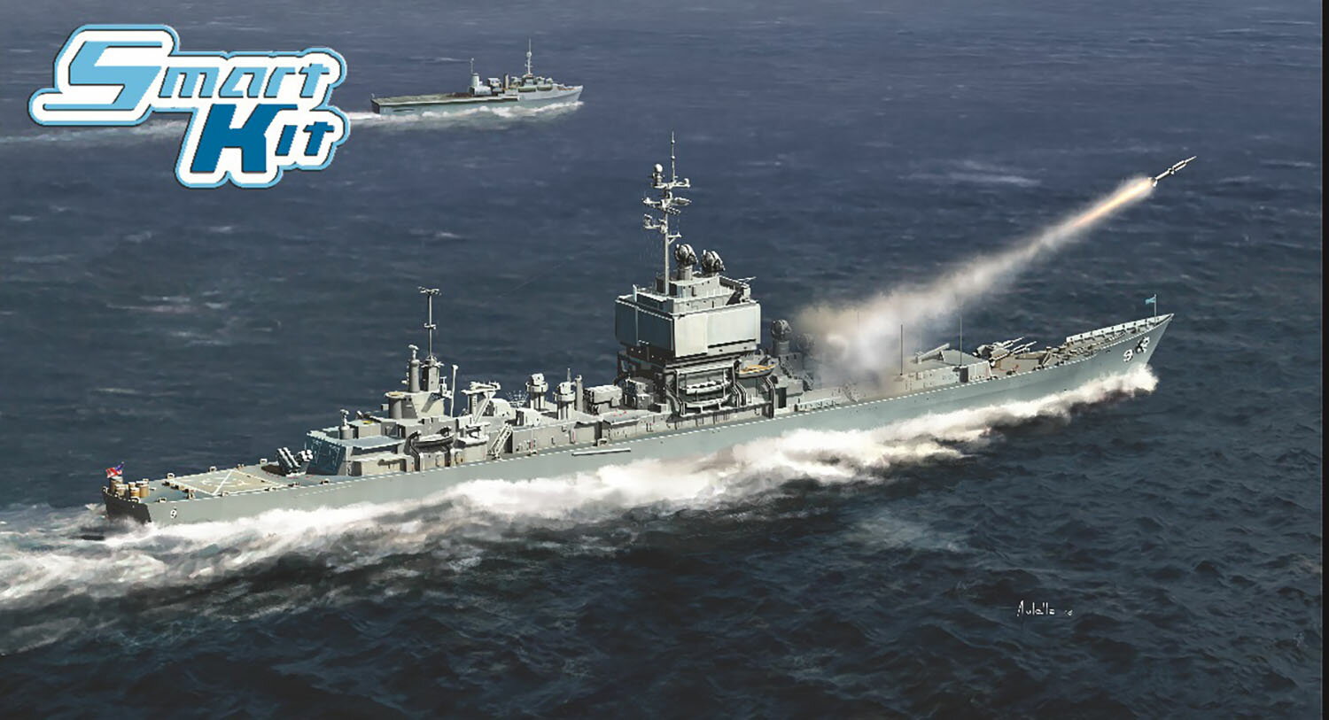 1/700 アメリカ海軍 原子力ミサイル巡洋艦 U.S.S. ロングビーチ CGN-9 1980 【DR7135】 (プラスチックモデルキット)