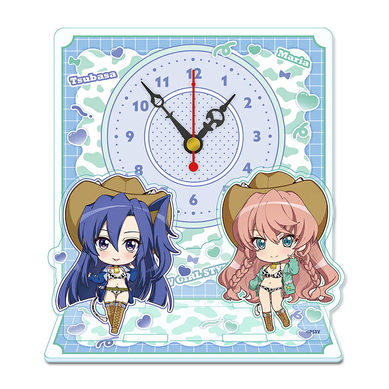 戦姫絶唱シンフォギアXV　戦姫絶唱シンフォギアXV ぷちちょこミニアクリル置時計【風鳴 翼&マリア・カデンツァヴナ・イヴ】カウガールver