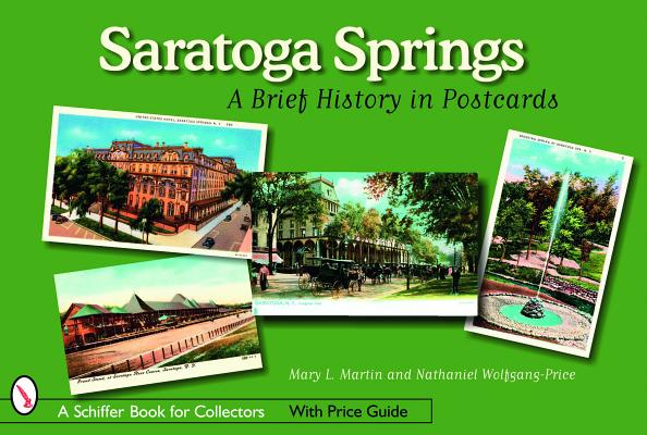 Saratoga Springs, New York, the Spa City, is a town famous for its springs, history, high society, and sports. Journey back in time to Saratoga Springs' glory days from the 1900s to the 1950s when this was America's premier resort. 165 black and white and hand-tinted postcards showcase sites that made the city famous. The Grand Union Hotel, Saratoga Spa, Congress Park, Saratoga Springs Race Course, and Saratoga Battlefield are featured here.