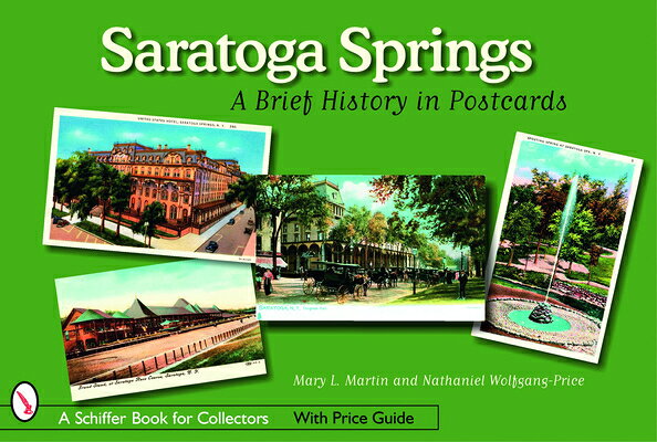 Saratoga Springs, New York, the Spa City, is a town famous for its springs, history, high society, and sports. Journey back in time to Saratoga Springs' glory days from the 1900s to the 1950s when this was America's premier resort. 165 black and white and hand-tinted postcards showcase sites that made the city famous. The Grand Union Hotel, Saratoga Spa, Congress Park, Saratoga Springs Race Course, and Saratoga Battlefield are featured here.