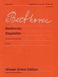 【輸入楽譜】ベートーヴェン, Ludwig van: バガテル集 OP.33, 119, 126/ウィーン原典版/ブレンデル編 & 運指