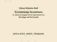 【輸入楽譜】バッハ, Johann Sebastian: インヴェンション(二声のインヴェンション) BWV 772-786/レーガー編