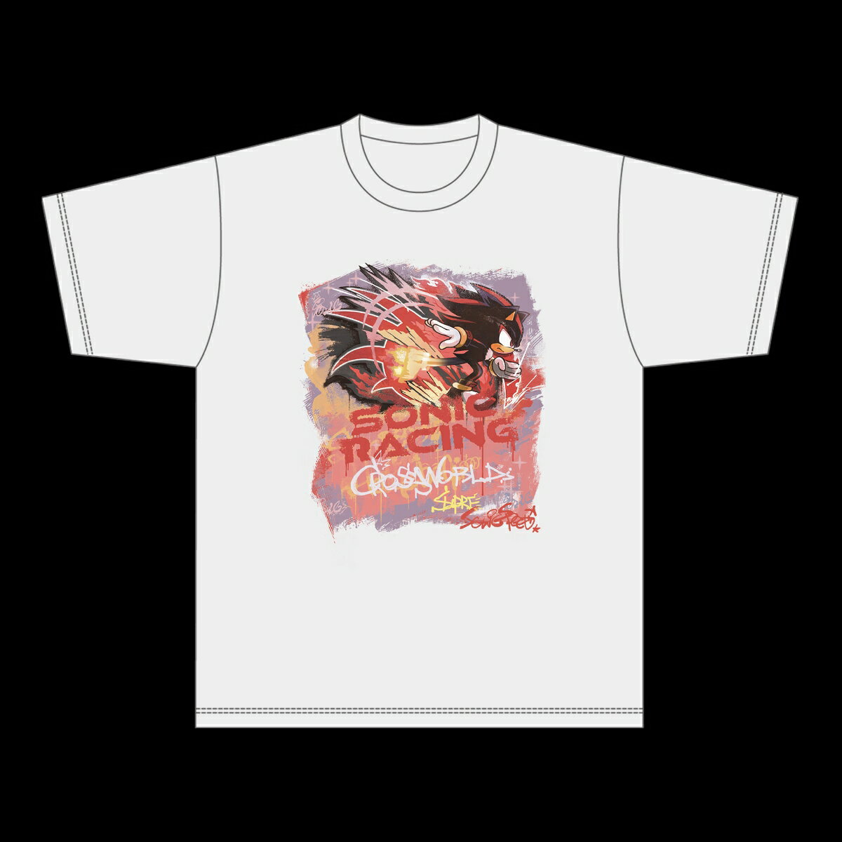 『ソニックレーシングクロスワールド』ストリートアート風Tシャツ シャドウ Lサイズ
