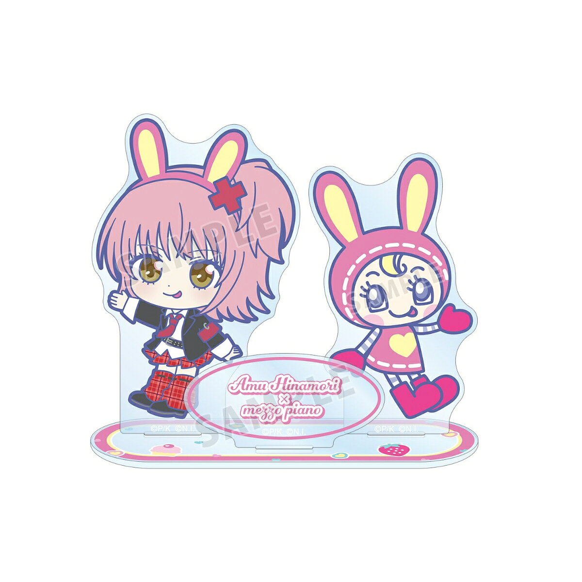 『しゅごキャラ！』ナルミヤキャラクターズコラボ 日奈森 あむ&ベリエちゃん ちびキャラ パーツ付きBIGアクリルスタンド