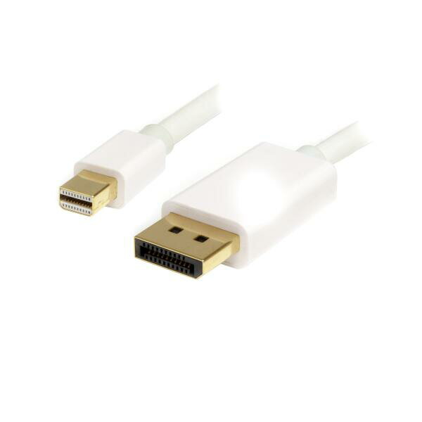 Mini DisplayPort - DisplayPort 変換ケーブル/1m/ディスプレイポート 1.2/mDP - DPモニターケーブル/4K60Hz/mDPオス - DPオス/ホワイト