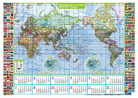 世界地図カレンダー（2019）