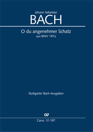 【輸入楽譜】バッハ, Johann Sebastian: いと高き神に栄光あれ BWV 197a より "O du angenehmer Schatz"/Henrici編: 指揮者用大型スコア