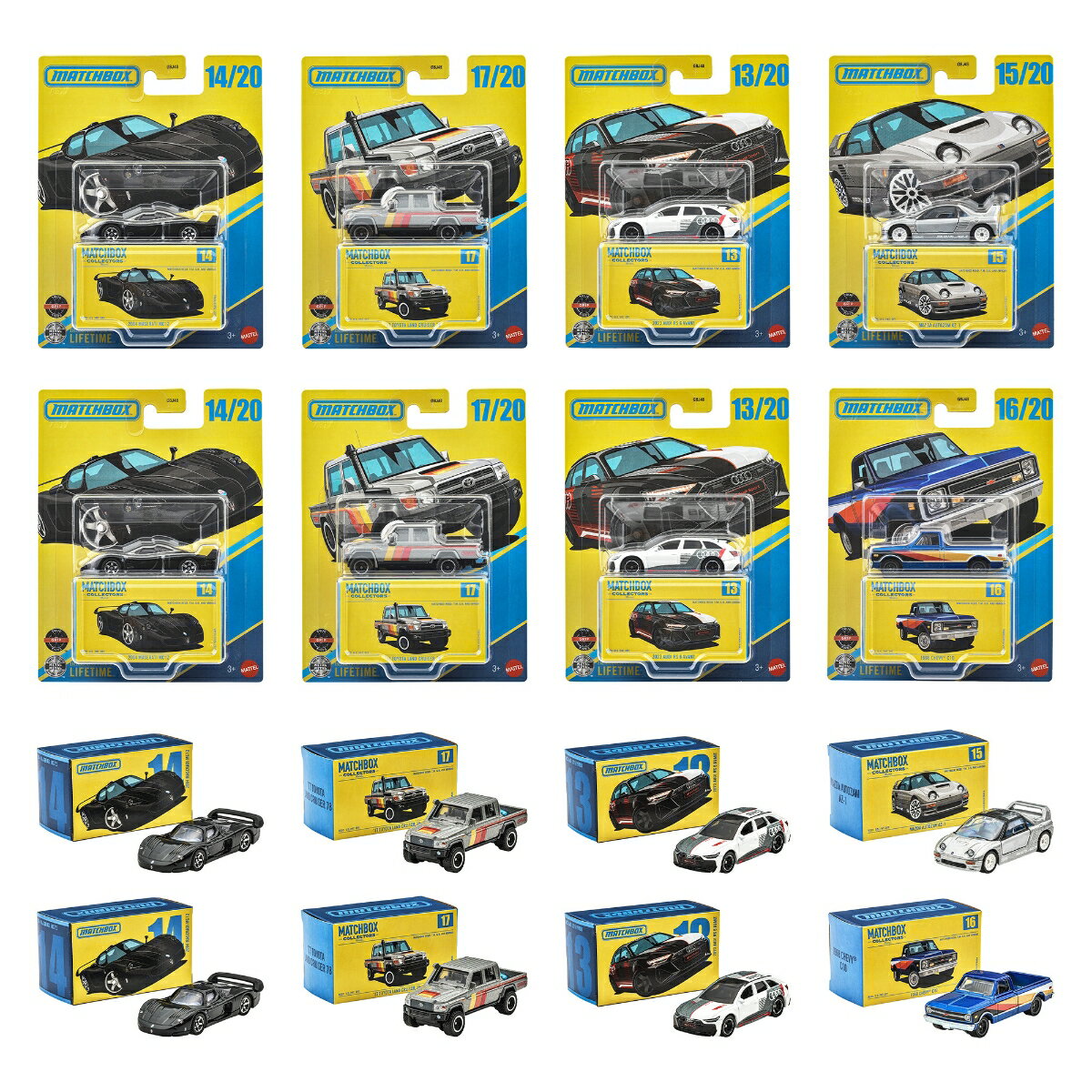 マッチボックス(Matchbox)　コレクターズ アソート 乗り物おもちゃミニカー 8台入り BOX販売 3歳から マルチ GBJ48-987G