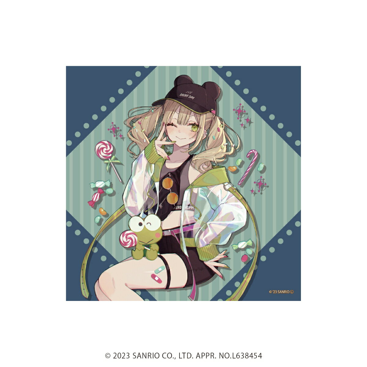 アクリルブロック「赤倉×はぴだんぶい」07/けろけろけろっぴ(描き下ろしイラスト)【グッズ】