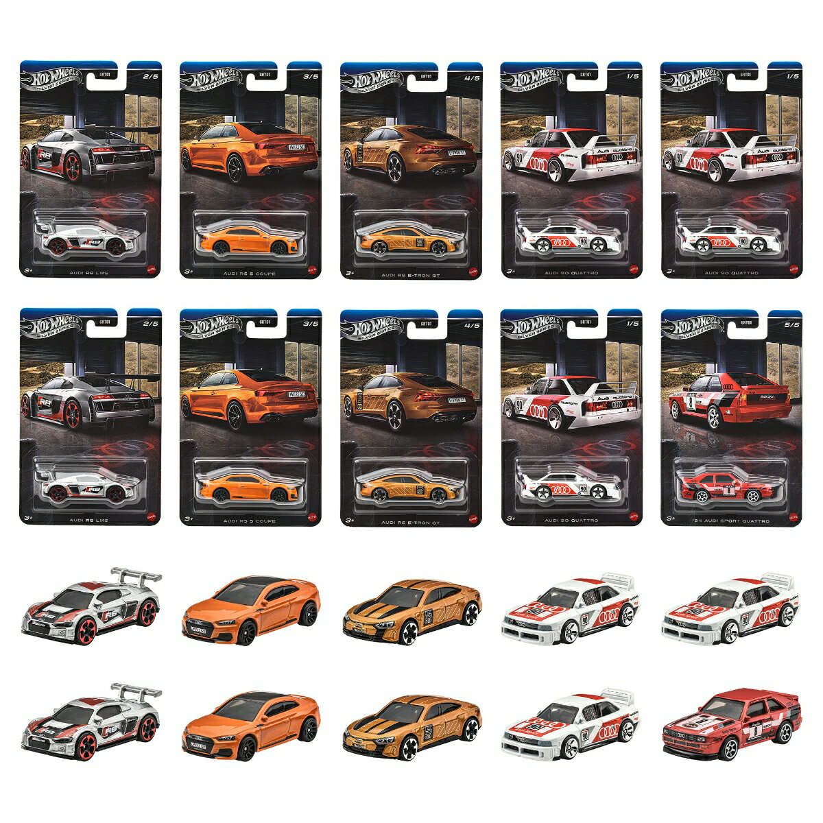 ホットウィール(Hot Wheels)　セレブレーション アソート - アウディ 乗り物おもちゃミニカー 10台入り BOX販売 3歳から マルチ GRT01-986Q