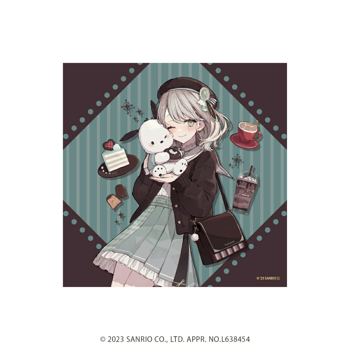 アクリルブロック「赤倉×はぴだんぶい」08/ポチャッコ(描き下ろしイラスト)【グッズ】