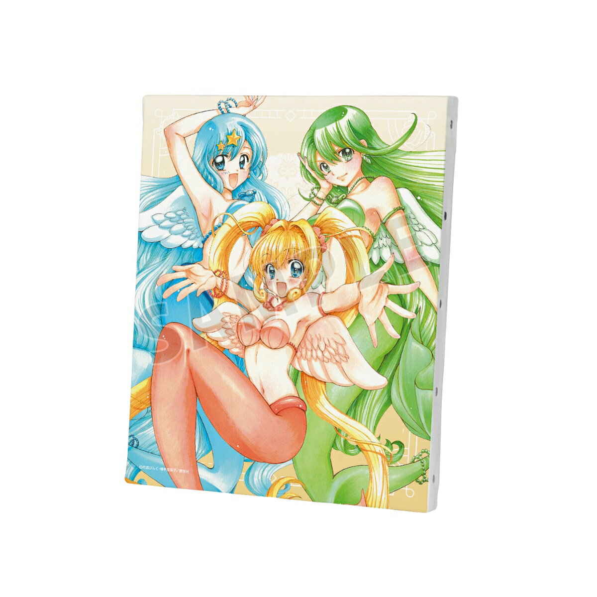 ぴちぴちピッチ花森ぴんく先生 描き下ろし 集合 羽を纏ったマーメイドver. キャンバスボード