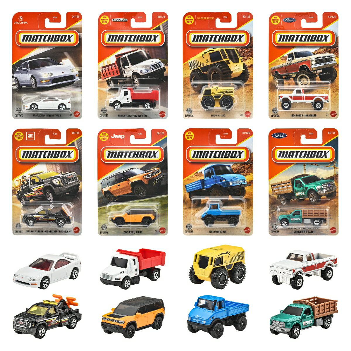 マッチボックス(Matchbox)　ベーシックカー アソート 乗り物おもちゃミニカー 24台入り BOX販売 3歳から マルチ 30782-987H