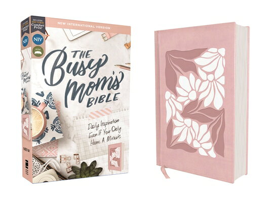 Niv, the Busy Mom's Bible, Leathersoft Over Board, Pink, Red Letter, Comfort Print: Daily Inspiratio