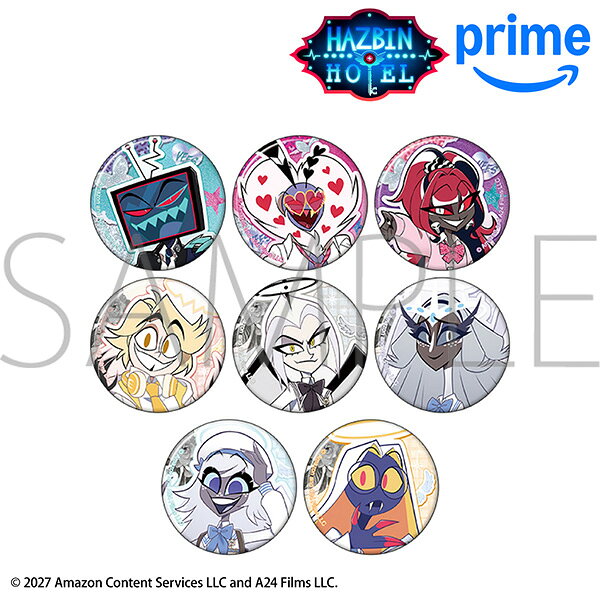 「ハズビン・ホテルへようこそ」より、描き下ろしイラストが楽しめるキャラバッジコレクションBが登場！
&copy;Hazbin Hotel 2027 Amazon Content Services LLC and A24 Films LLC.