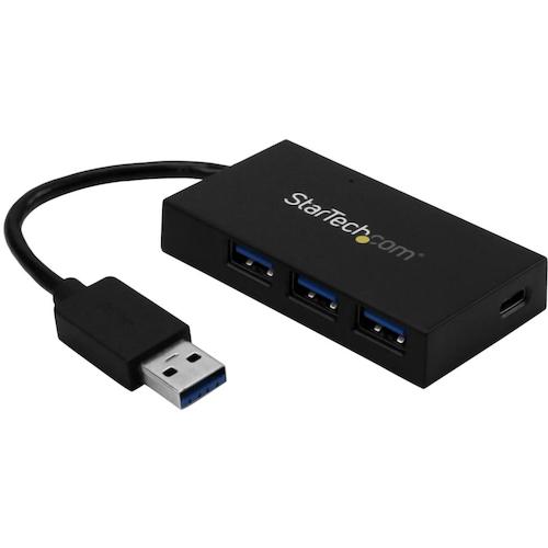 4ポートUSB 3.0ハブ USB A - 3x USB A / 1x USB-C 電源アダプタ付属