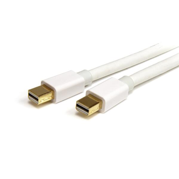 Mini DisplayPort ケーブル /3m/ミニディスプレイポート1.2/mDP - mDP モニターケーブル/4K60Hz/Thunderbolt 2ポート互換/mDPオス - mDPオス/ホワイト