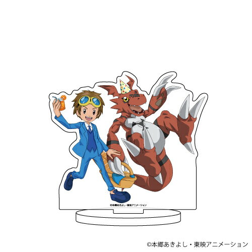 キャラアクリルフィギュア「デジモンテイマーズ」01/タカト&ギルモン お祝いver.(描き下ろし)【グッズ】