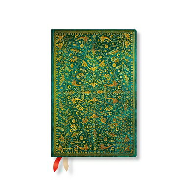2027 Emerald Flower Mini Horizontal Hardcover 18-Month Weekly Planner, 208pg, 80gsm by Paperblanks (