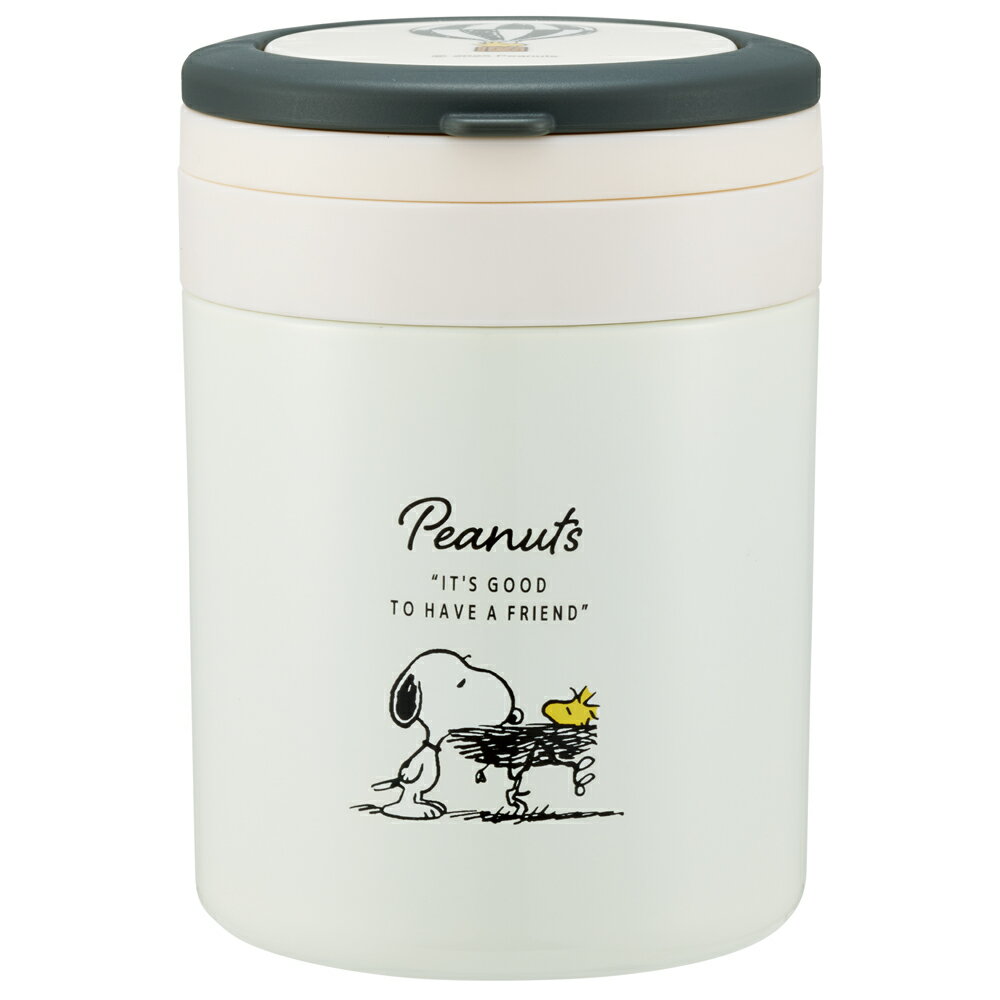 SNOOPY スヌーピー バッジ　スープジャー 500ml 保温ポット 折りたたみハンドルデリカポット