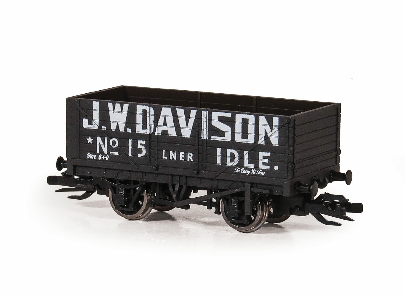 TT:120 2軸オープン貨車 7枚側板 “J.W.Davison” 完成品 【PETTR-7021 ...