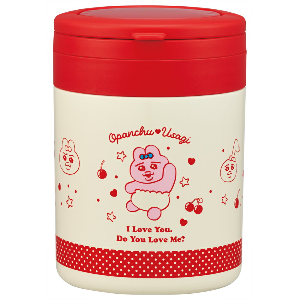 おぱんちゅうさぎ　スープジャー 500ml 保温ポット 折りたたみハンドルデリカポット