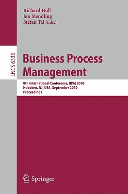 This book constitutes the refereed proceedings of the 8th International Conference on Business Process Management, BPM 2010, held in Hoboken, NJ, USA, in September 2010. The volume contains 21 revised full research papers carefully reviewed and selected from 151 submissions, as well as 3 invited talks. The papers deal with issues in the area of business process management and process-aware information systems and are organized in topical sections on BPM in practice, correctness, design, distributed processes, mining, and semantics.