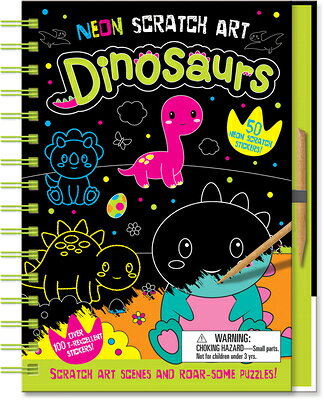 Neon Scratch Art Dinosaurs NEON SCRATCH ART DINOSAURS （Neon Scratch Art） [ Connie Isaacs ]