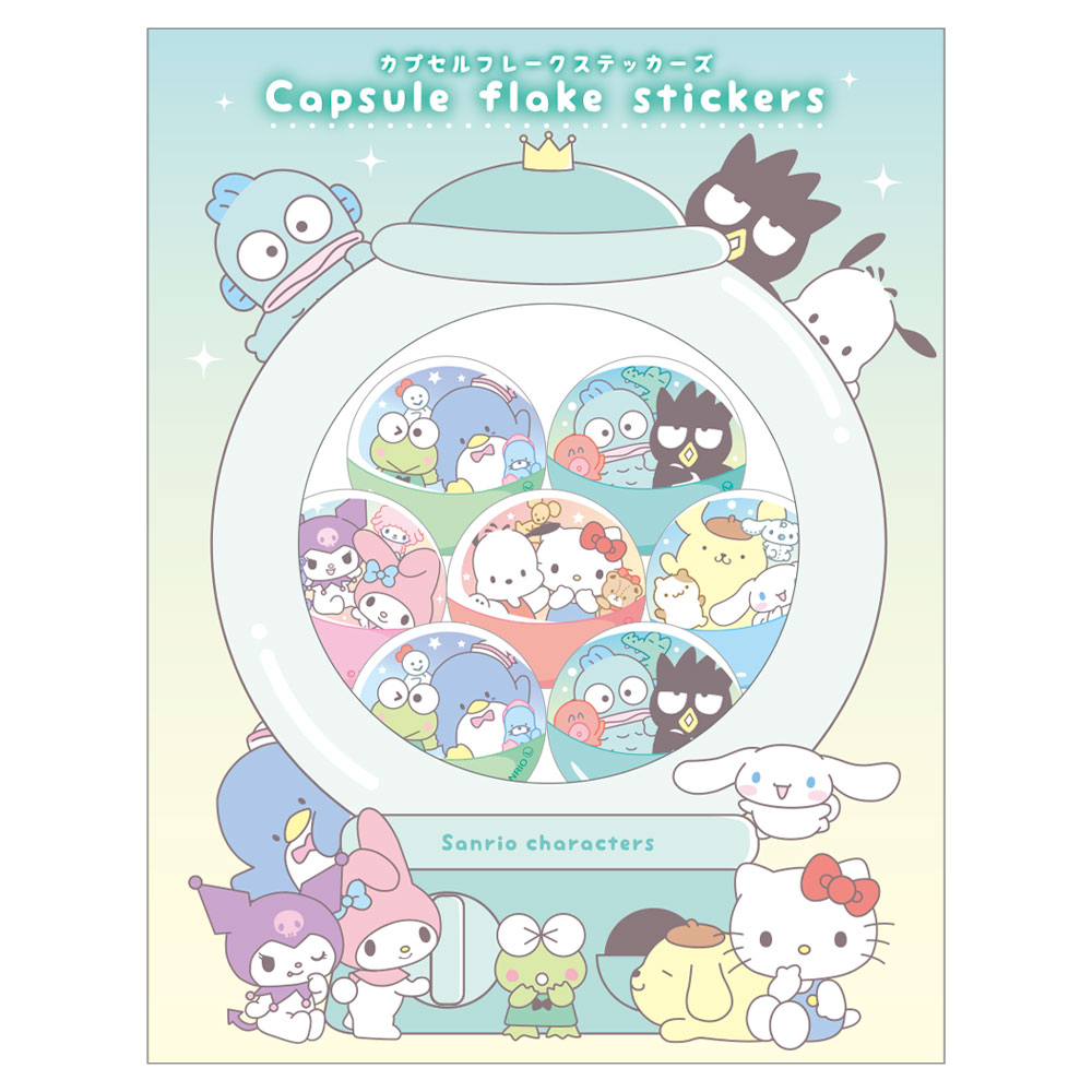 サンリオキャラクターズカプセルフレークステッカーズ　集合