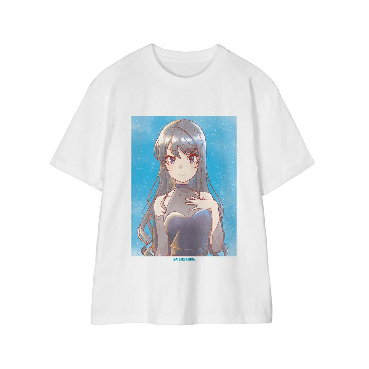 「青春ブタ野郎」シリーズ描き下ろし 桜島麻衣 星空ドレスver. Ani-Art aqua label Teeユニセックス(サイズ/XXL)