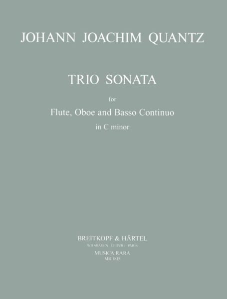【輸入楽譜】クヴァンツ, Johann Joachim: トリオ・ソナタ ハ短調(フルート、オーボエと通奏低音)/Block & Lasocki編