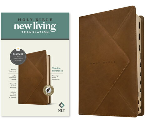 NLT Thinline Reference Bible, Filament Enabled (Leatherlike, Messenger Brown, Indexed, Red Letter) NLT THINLINE REF BIBLE FILAMEN [ New Living Translation ]