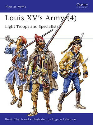 The emergence of light troops at the time of Louis XV's reign (1715-1774) is a sign of the search for better intelligence of the enemy and rapid tactical moves on battlefields. This fourth instalment of Rene Chartrand's review of Louis XV's army reveals an extraordinary variety of units, most now long forgotten, who had a dazzling assortment of uniforms, equipment and weapons, as is revealed by this interesting text and its numerous accompanying illustrations, which include eight full page colour plates by Eugene Leliepvre.