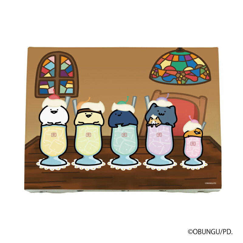 キャンバスアート「お文具といっしょ」02/ミックスジュースデザイン(描き下ろし)【グッズ】