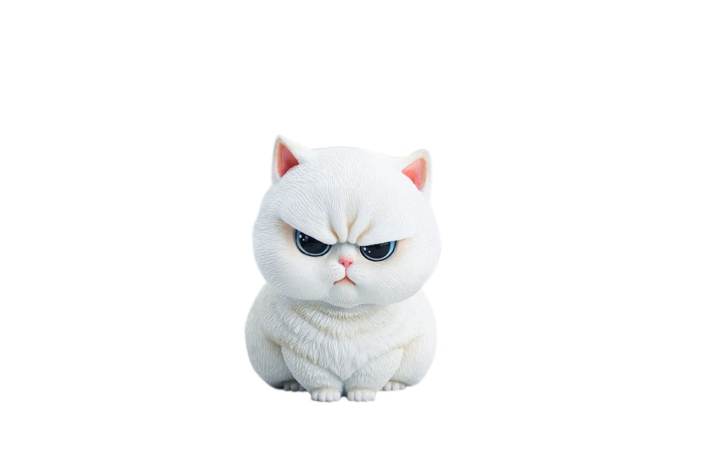 JXKスタジオ むすっと猫 ホワイト 【JXK363A】 (フィギュア)