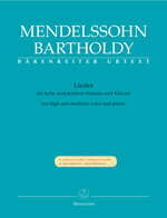 【輸入楽譜】メンデルスゾーン, Felix: LIEDER(H/M)/ASTI