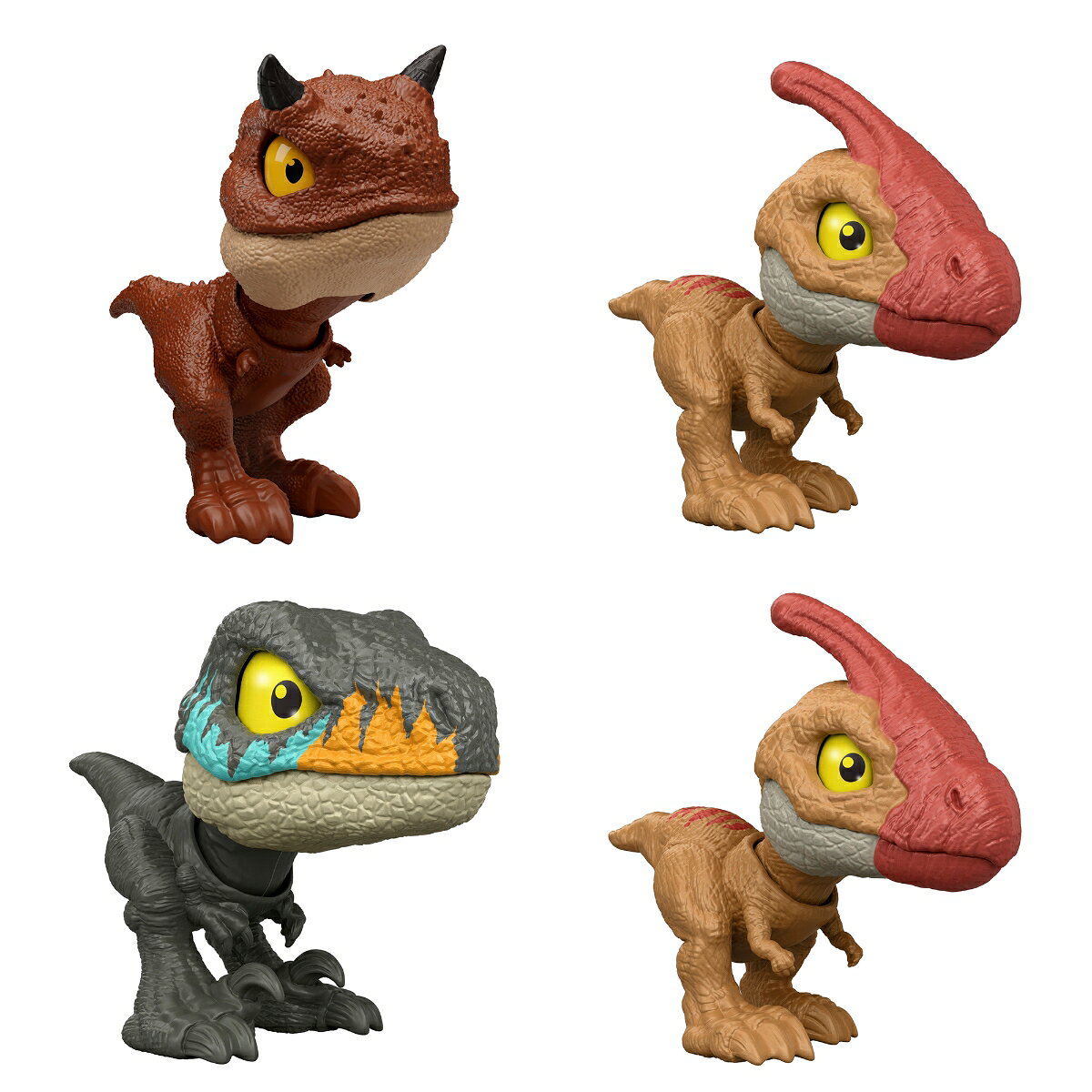 マテル ジュラシックワールド(JURASSIC WORLD) かみかみ恐竜コレクション Fアソート 子供向けフィギュア ミニフィギュア4体 BOX販売 4歳から マルチ JDC39-986F