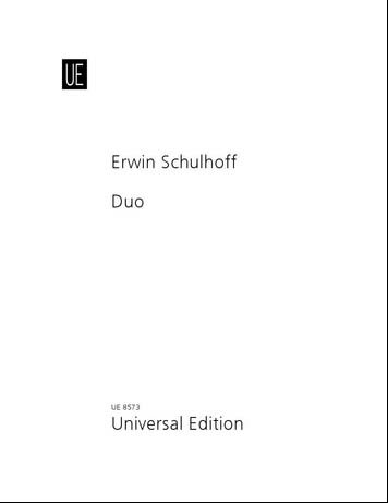 【輸入楽譜】シュルホフ, Erwin(Ervin): バイオリンとチェロのための二重奏: 演奏用スコア