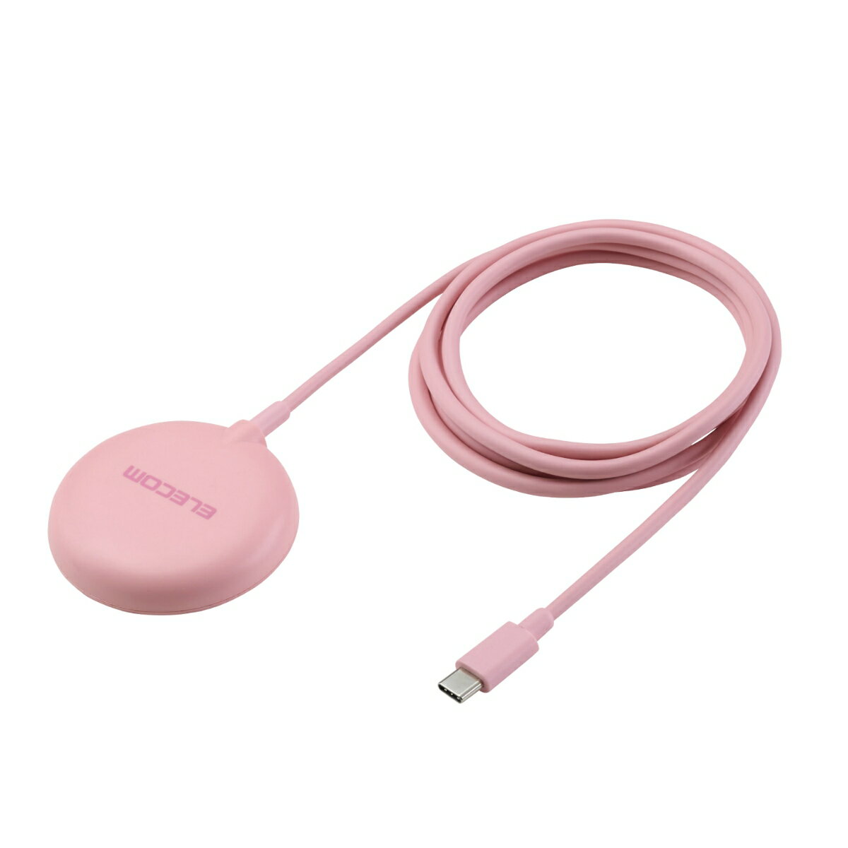 マグネットQi2規格対応ワイヤレス充電器/15W/卓上/ピンク
