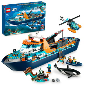 レゴ(LEGO) シティ 北極探検船 【おもちゃ 玩具 プレゼント 誕生日 ブロック クリスマス 男の子 女の子 子供 7歳 8歳 9歳 小学生 街づくり 乗り物 車 ミニカー 】 60368