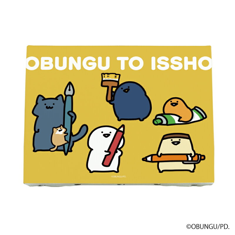 キャンバスアート「お文具といっしょ」06/オレンジ色デザイン 春まつりVer.【グッズ】