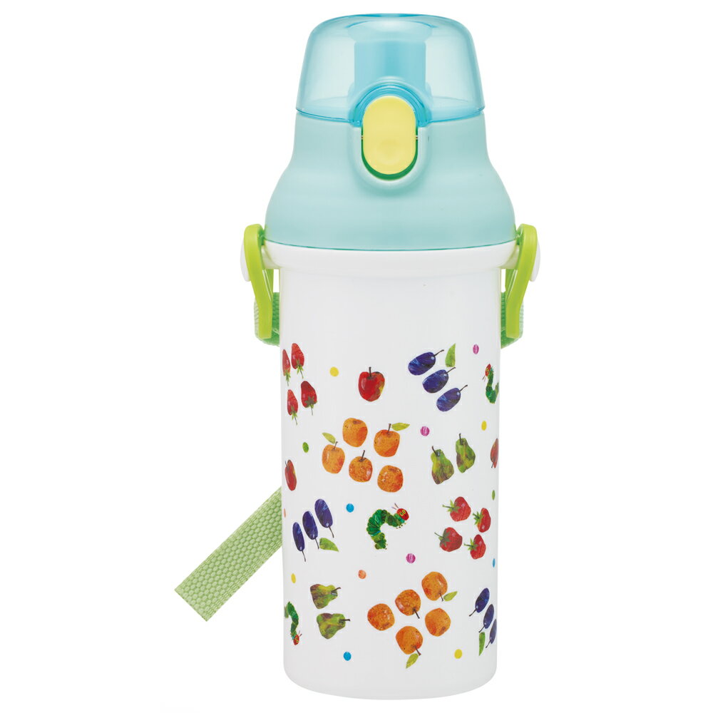 はらぺこあおむし パターン　水筒 子供 キャラクター お子様向けプラ直飲みボトル 480ml