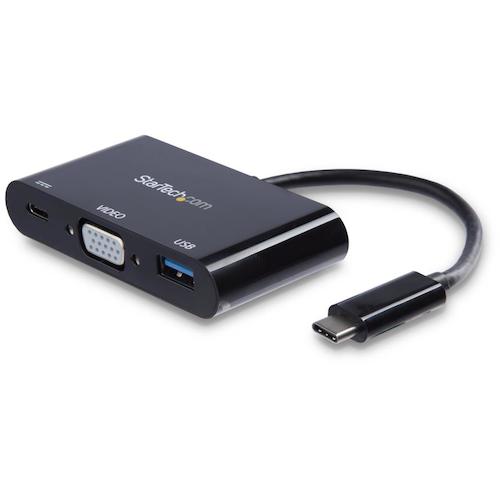 USB type-C接続VGA変換アダプタ USB PD対応 1x USB-Aポート